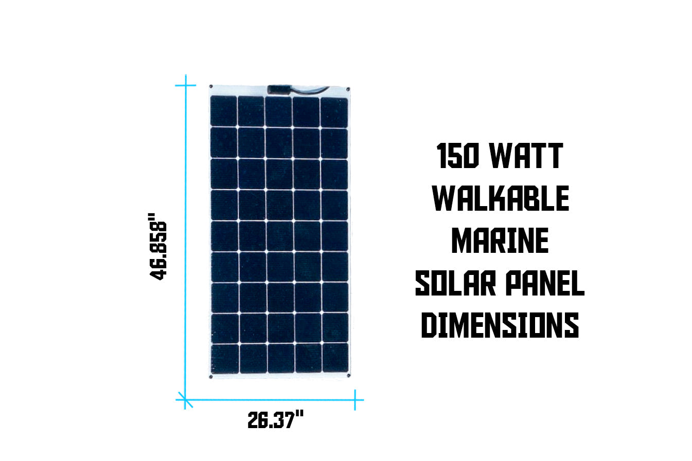 160 Watt Walkable Marine Solar Panel - HJT Cells