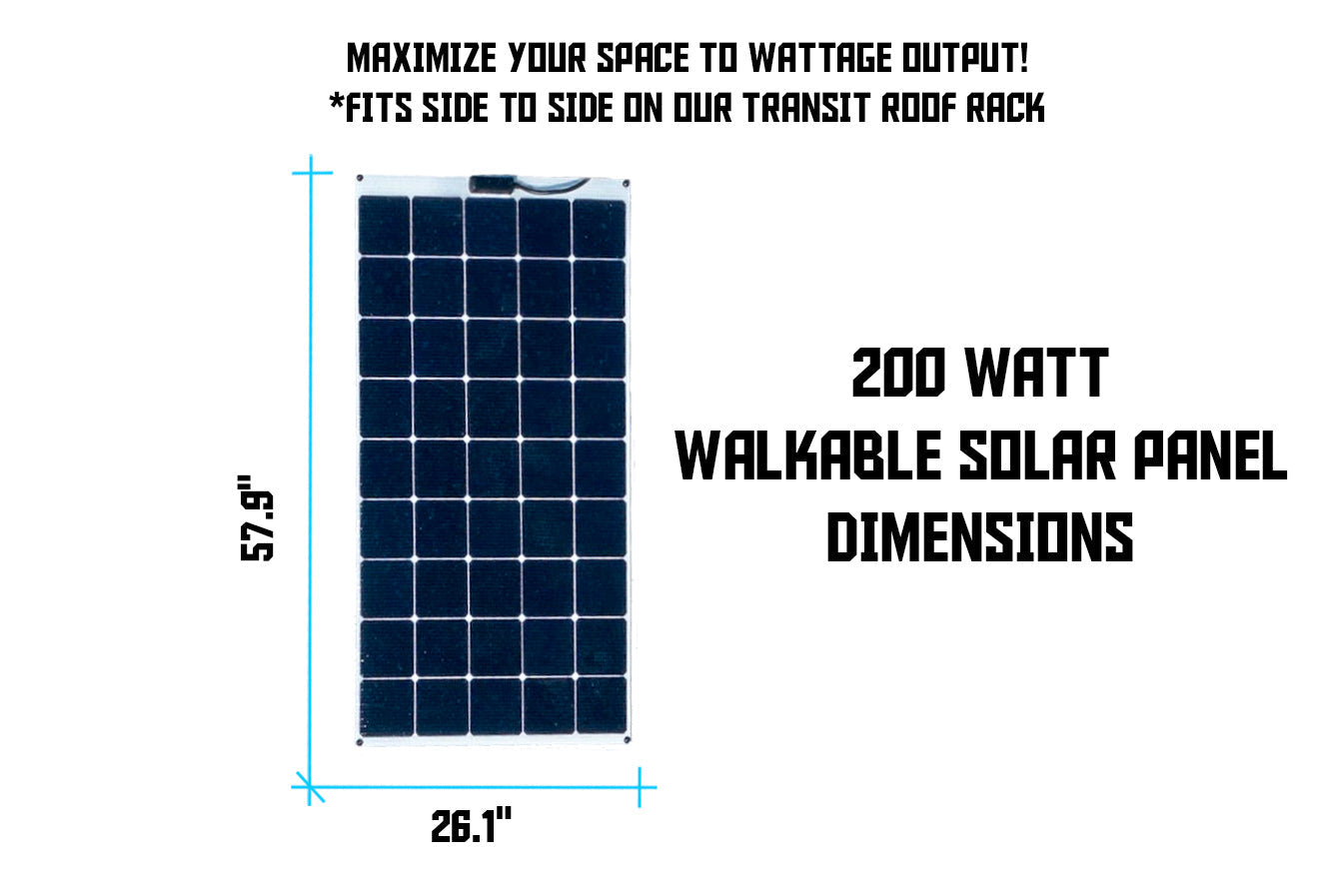 200 Watt Walkable Marine Solar Panel - Maxeon Sunpower Cells