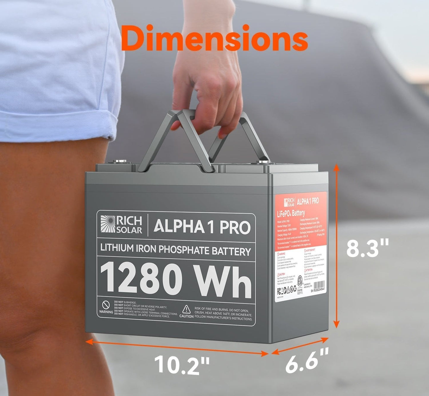 ALPHA 1 PRO 12V 100Ah LiFePO4 Battery for RVs, Vans, Off-Grid | 10 Year Warranty | 7,000 Lifetime Cycles | UL Certified