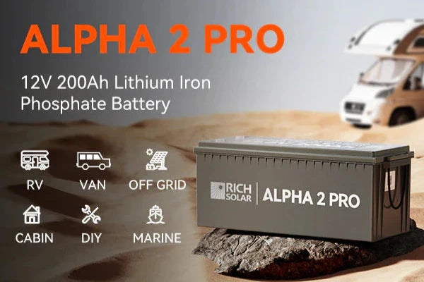 ALPHA 2 PRO 12V 200Ah LiFePO4 Battery for RVs, Vans, Off-Grid | 10-Year Warranty | 7,000+ Cycles | UL Certified