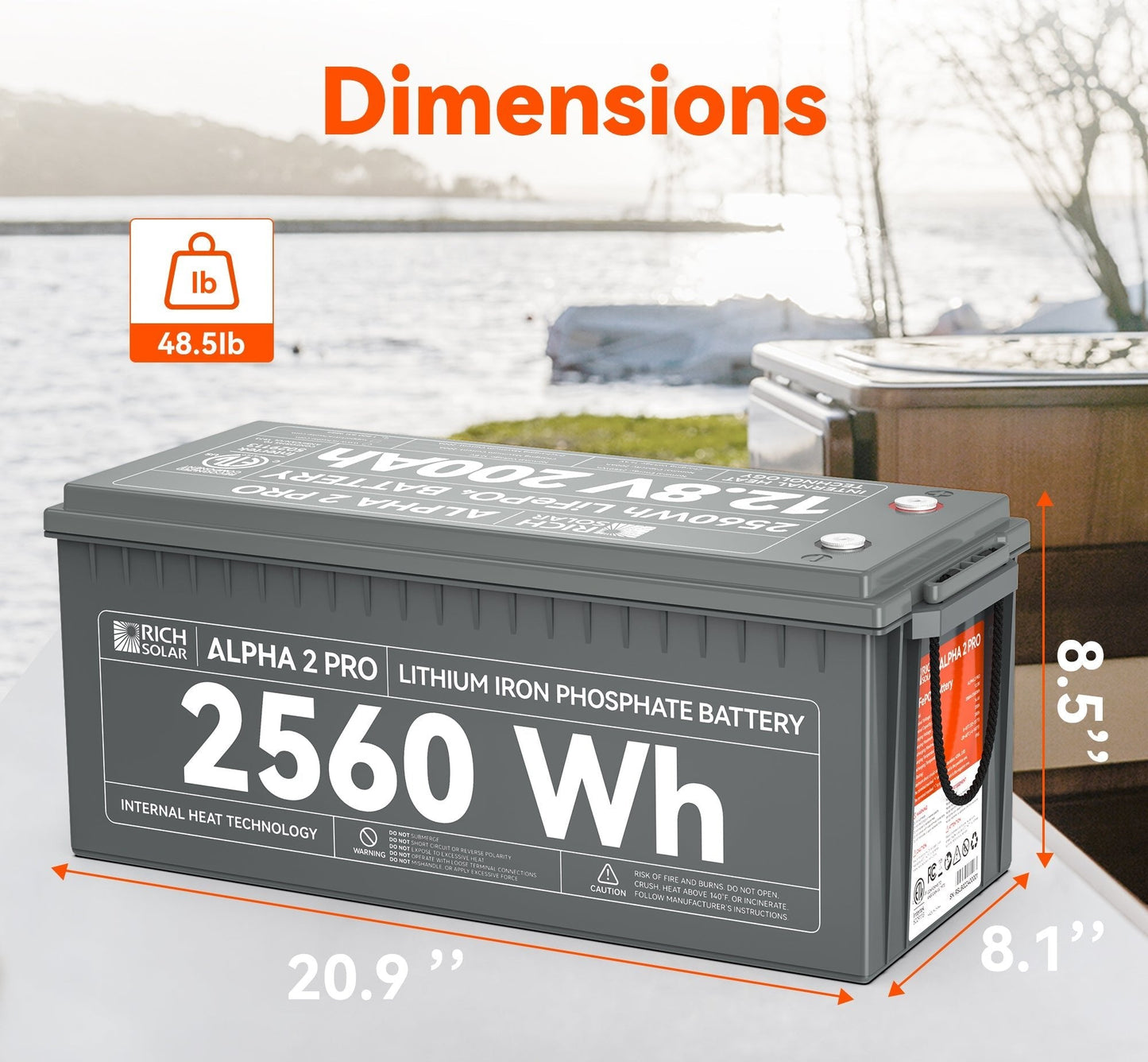ALPHA 2 PRO 12V 200Ah LiFePO4 Battery for RVs, Vans, Off-Grid | 10-Year Warranty | 7,000+ Cycles | UL Certified