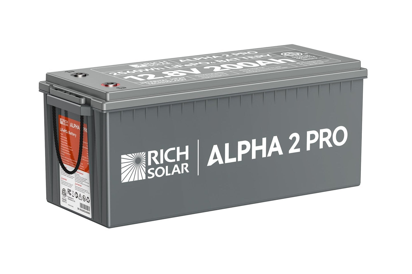 ALPHA 2 PRO 12V 200Ah LiFePO4 Battery for RVs, Vans, Off-Grid | 10-Year Warranty | 7,000+ Cycles | UL Certified