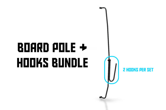 Board Pole + Universal Hooks Bundle