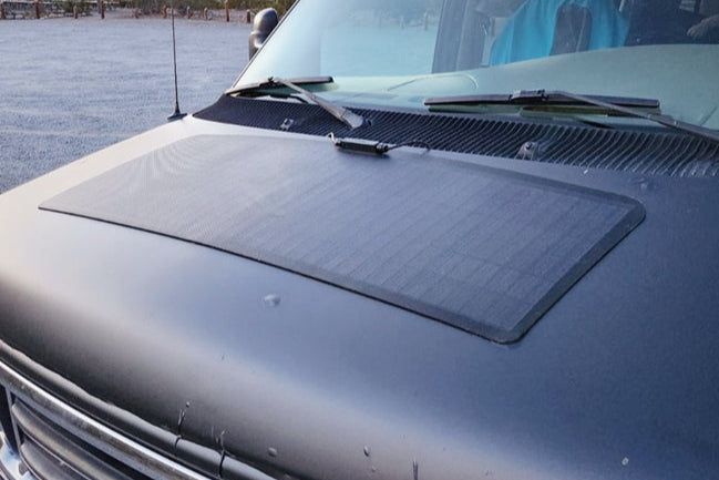 75W Hood Solar Panel for Ford Econoline Van (1992-2008) E150 E250 E350 E450