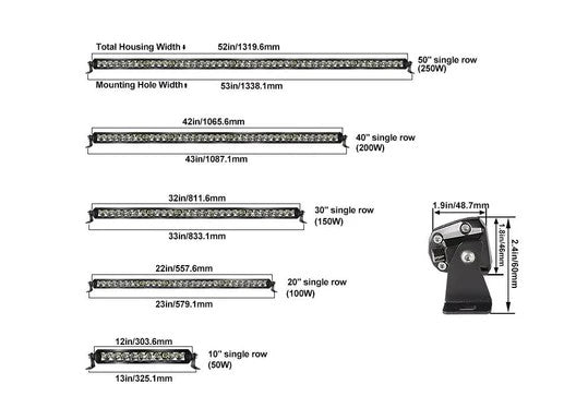 Slim Series Van LED Light Bar (10" to 50")