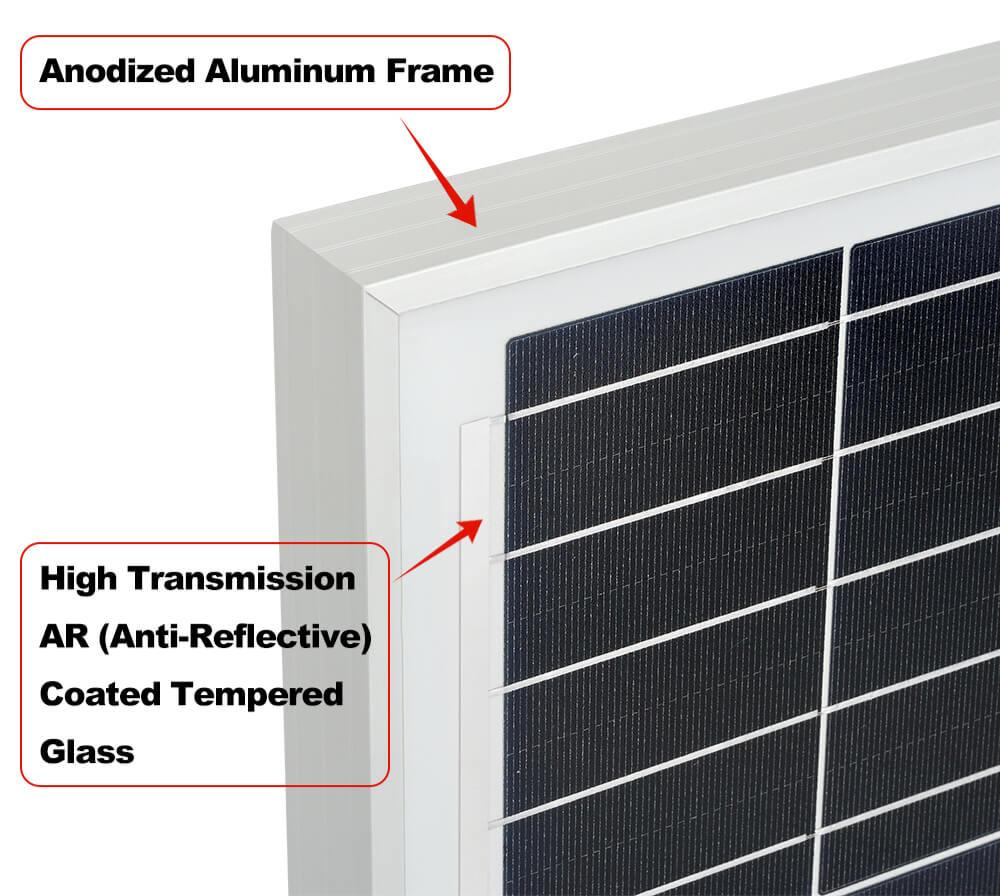 Rich MEGA PRO 200 Watt 24v Solar Panel | 25-Year Output Warranty | UL Certified