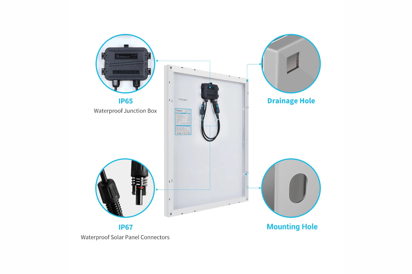 Renogy 50 Watt 12 Volt Monocrystalline Solar Panel