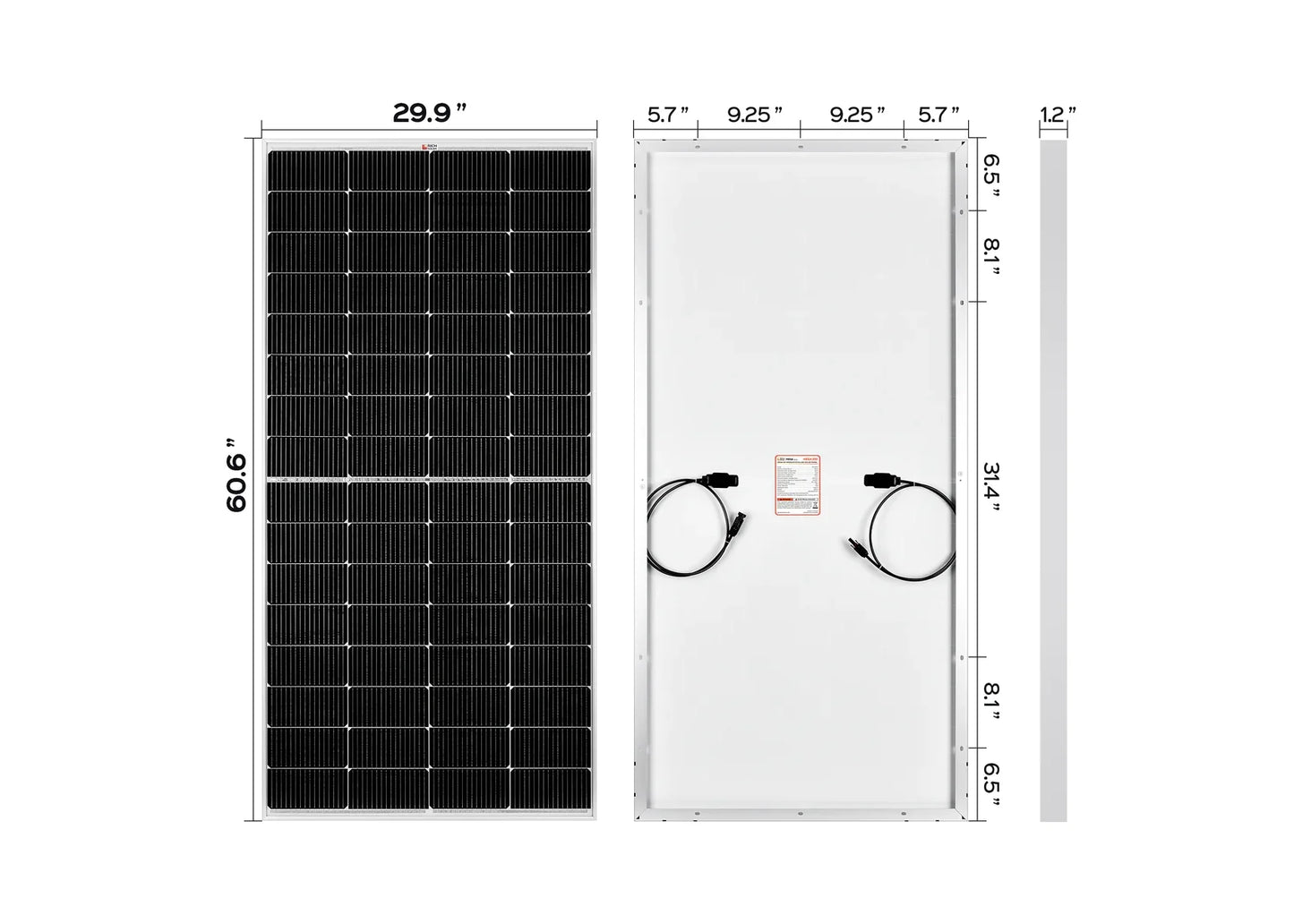 Rich MEGA 250 Watt Monocrystalline Solar Panel | 12V